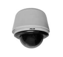 Pelco SD4E29-PG-E0-X 540 TVL Day/Night Pendant Environmental Smoked Network IP PTZ Camera, PAL, 29X, Light Gray