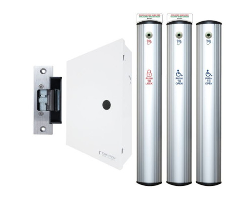 Camden Door Controls CX-WC17VR-PS Column Switch Restroom System Kit with Power Supply & Hands-Free Sensor