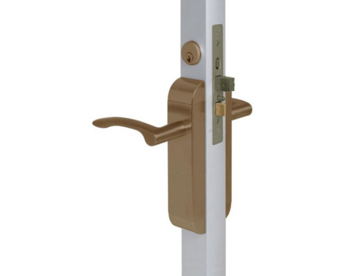 Adams Rite 2190-412-1MV-10B Dual Force Lock with Standard Flat Strike, Exterior Trim Set and 1-1/2 Adams Rite 2190-412-1MV-10B Dual Force Lock with Standard Flat Strike, Exterior Trim Set and 1-1/2