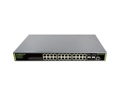 Syncom KA-GM26P-650 24 Port Managed Gigabit PoE Switch with 2 Port Gigabit SFP (615w power budget)