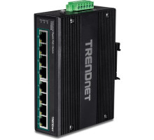 TRENDnet TI-PG80B 8-Port Industrial Gigabit PoE+ DIN-Rail Switch (24 - 56V)