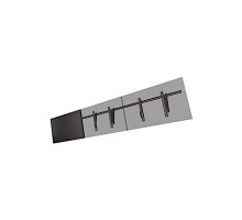 Crimson WMLU Wall Mounted Unistrut Menu Board Brackets with Plumb and Tilt Adjustment, Black