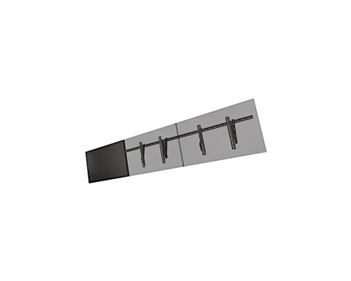 Crimson WMLU Wall Mounted Unistrut Menu Board Brackets with Plumb and Tilt Adjustment, Black