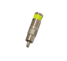 Eclipse Tools 705-004-YL-50 RCA Connector for RG6/U - Yellow - 50 Pk