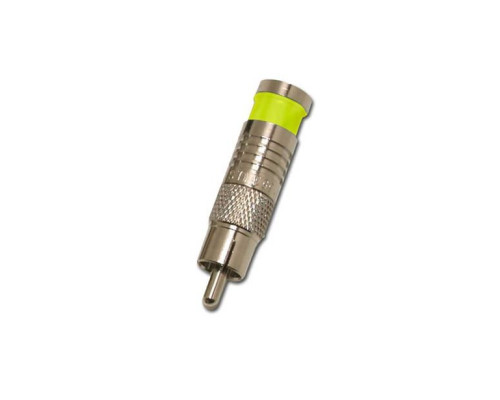 Eclipse Tools 705-004-YL-50 RCA Connector for RG6/U - Yellow - 50 Pk