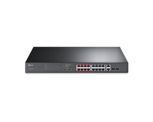 TP-Link TL-SL1218MP 16 Port 10/100Mbps + 2 Port Gigabit Unmanaged PoE Switch