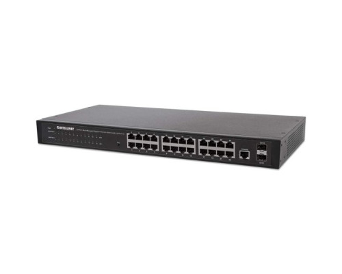 Intellinet 560917 24-Port Web-Managed Gigabit Ethernet Switch with 2 SFP Ports