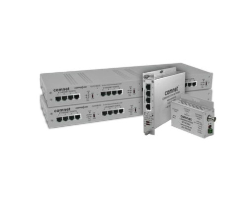 Comnet CLFE4EOC 4 Ch Ethernet Over Coax Extender With Pass-Through PoE