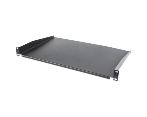 Intellinet 715072 19' Cantilever Shelf, 1U, 300 mm (11.8 in.) Shelf Depth, Non-Vented, Black