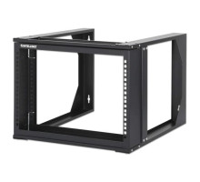 Intellinet 716178 19' Wall Mount Open Frame Network Rack, 6U, Front-Hinged Swing Frame