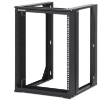 Intellinet 716192 19' Wall Mount Open Frame Network Rack, 12U, Front-hinged Swing Frame