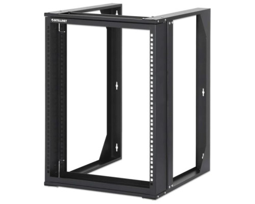 Intellinet 716192 19' Wall Mount Open Frame Network Rack, 12U, Front-hinged Swing Frame