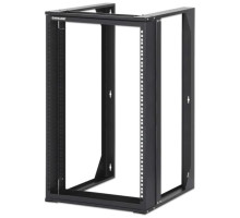 Intellinet 716208 19' Wall Mount Open Frame Network Rack, 15U, Front-hinged Swing Frame