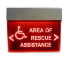 Alpha RSN7090 120V LED Rescue Sign-Red-Single