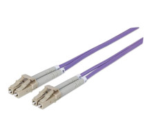 Intellinet 750875 Fiber Optic Patch Cable, Duplex, Multimode, 3 Feet, Violet