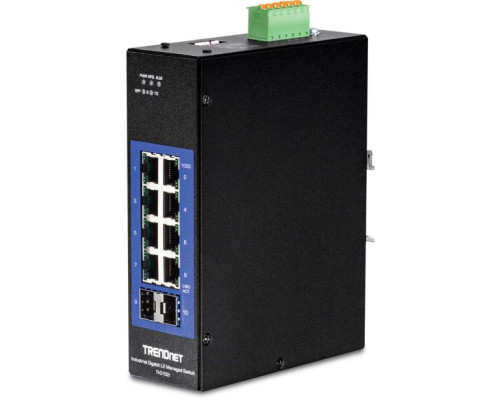 TRENDnet TI-G102i 10-Port Industrial Gigabit L2 Managed DIN-Rail Switch