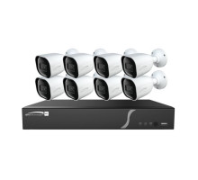 Speco ZIPL88B2 8 Channel NVR with 2TB and 8 4MP Outdoor IR Bullet Cameras PoE