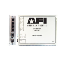 American Fibertek MX-6p-PoE-2HP-DIN Mini 6 Port (4F+2G-SFP) Ethernet Switch with 2 HP PoE Ports w/DIN Mount