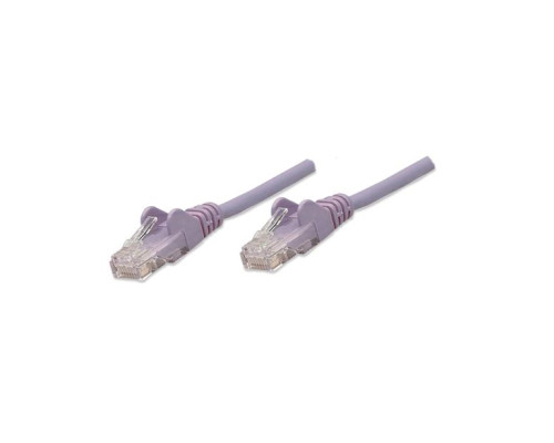 Intellinet 738286 IEC-C5-PRP-2 Network Cable, Cat5e, UTP, 100% Copper, RJ45 Male / RJ45 Male, 0.6 m (2 ft.), Purple