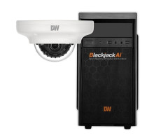 Digital Watchdog DW-MTAiV7KIT488 Blackjack Ai Mid-Size Tower NVR, 48TB with 8 X 2.1MP/1080P Ultra Low-Profile Vandal Dome Camera, 2.8mm Fixed Lens