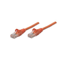 Intellinet 740067 Network Cable, Cat5e, UTP 100% Copper, RJ45 Male / RJ45 Male, 10.5 m (35 ft.), Orange