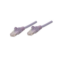 Intellinet 740197 Network Cable, Cat5e, UTP 100% Copper, RJ45 Male / RJ45 Male, 22.5 m (75 ft.), Purple