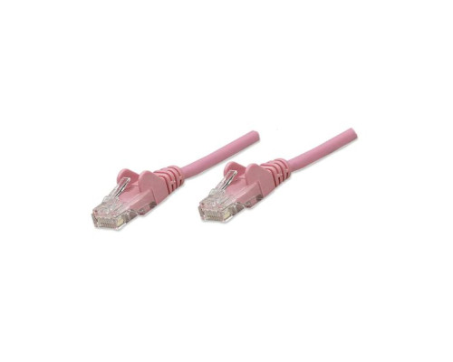 Intellinet 740289 Network Cable, Cat6, UTP 100% Copper, RJ45 Male / RJ45 Male, 10.5 m (35 ft.), Pink