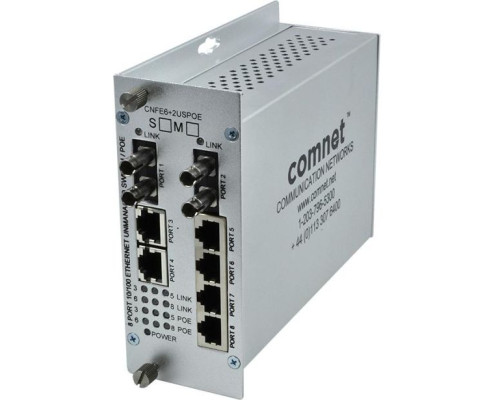 Comnet CNFE6+2USPOE-M 8 Port 10/100 Mbps Ethernet Self-Managed Switch