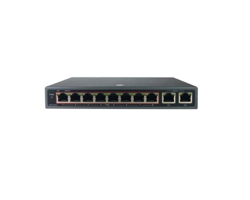 InVid VIS-POE8-2 8 Port PoE Switch with 2 Up-link Ports