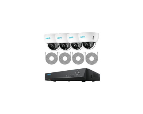 Reolink RLK8-842D4-A 4K Vandal-Proof PoE 4 Camera System, 5X Zoom