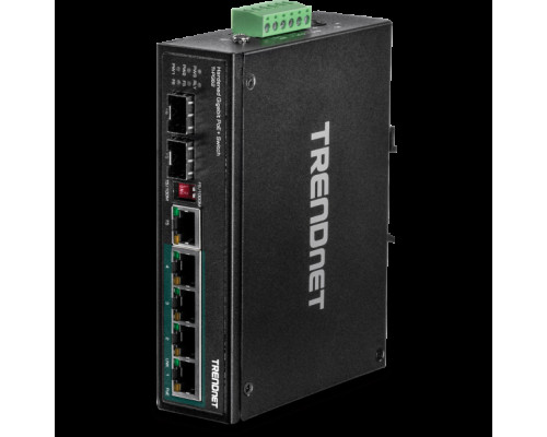 TRENDnet TI-PG62 6-Port Hardened Industrial Gigabit PoE+ Switch