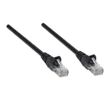 Intellinet 740104 Network Cable, Cat5e, UTP 100% Copper, RJ45 Male / RJ45 Male, 22.5 m (75 ft.), Black