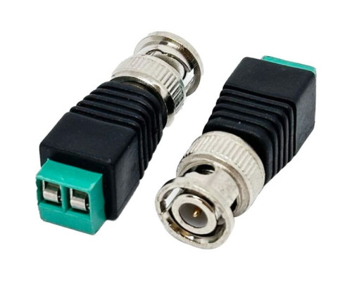 NVT NV-BNCA-2P BNC Male to 2 position screw terminal adapter, for outbound 1 pair cable connection (Qty 2)