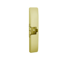 HES 9700-606 Windstorm and Fire Rated Square Bolt Solution Surface Mounted Electric Strike in Satin Brass