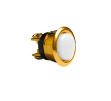 Alpha 205-B 5/8' Round Pushbutton - Brass