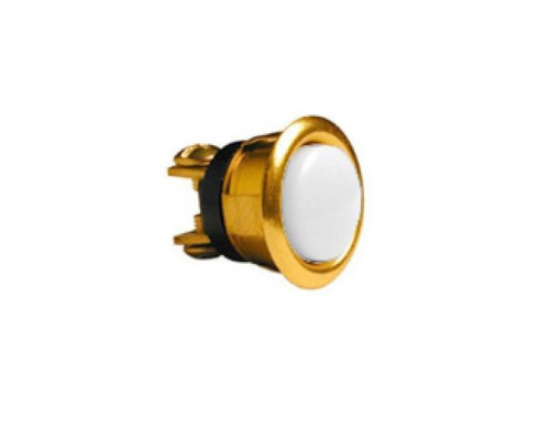 Alpha 205-B 5/8' Round Pushbutton - Brass