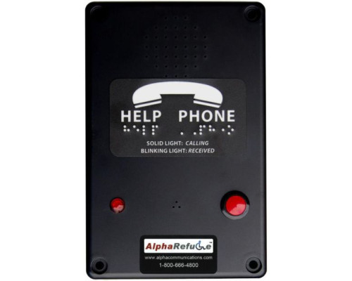 Alpha RCB2100BR Refuge Call Box-Surface-Black-24V Powered by 24VDC