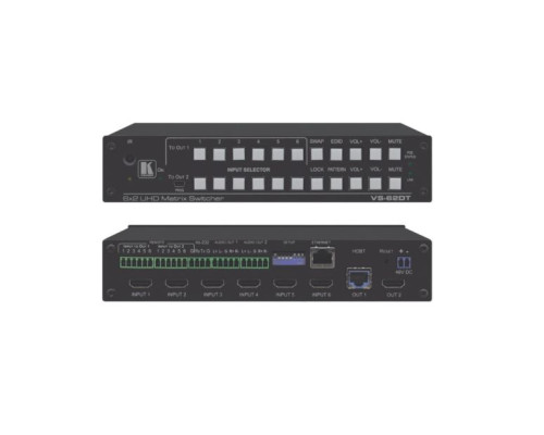 Kramer VS-62DT 6x2 UHD HDMI Matrix Switcher with HDMI and HDBT Outputs