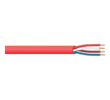 West Penn 60700BRD0500 4 Conductor 14 AWG Solid Unshielded FPLP Cable, 500', Red