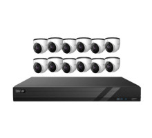 InVid INVID-K164T512N 16 Channel NVR with 4 TB and 12 x 5-Megapixel Dome Cameras