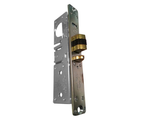 Adams Rite 4512-26-628 Standard Deadlatch with Bevel Faceplate and Strike in Clear Anodized