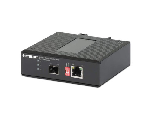 Intellinet 508988 Industrial Gigabit Media Converter and PoE+ Injector