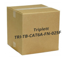 Triplett TRI-TB-CAT6A-FN-025F-BK Professional Grade, High Performance, Certified 10Gbps CAT6A S/STP 26AWG Ethernet Patch Cables, 25', Black, 5 Per Pack