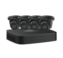 Dahua NB444E42B 4-CH NETWORK Kit 4 x 4MP, Starlight, 2.8mm Mini Black Eyeball Cameras and a 4K Network Recorder, 2TB Included