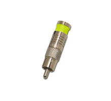 Eclipse Tools 705-004-YL-10 RCA Connector for RG6/U - 10 pk, Yellow