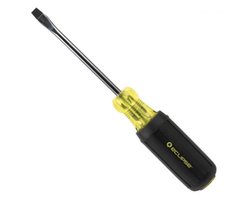 Eclipse Tools 800-093 Flat Blade Rubber Grip Screwdriver 1/4 x 4'