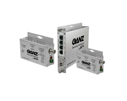 Ganz GLFE4EOU 4-Ch 15W Ethernet over UTP Extender w/Pass-Through PoE