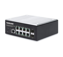 Intellinet 508834 Industrial 8-Port Gigabit Ethernet Layer 2+ Web-Managed Switch with 2 SFP Ports