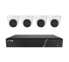 Speco ZIPK4N1 4 Channel H.265 NVR with 4 Outdoor IR 5MP IP Cameras, 2.8mm Fixed Lens, 1TB Kit