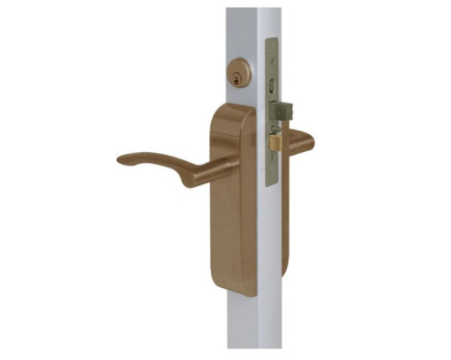 Adams Rite 2290-312-1MW-10B Dual Force Lock with Standard Flat Strike, Exterior Trim Set and 1-1/8